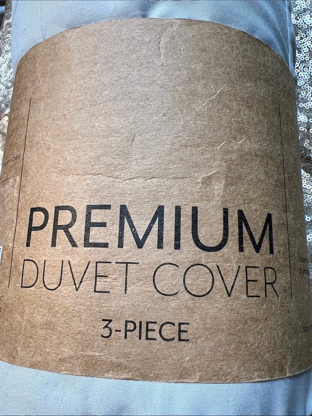 Full & Queen Microfiber Duvet Cover Set - Light grey